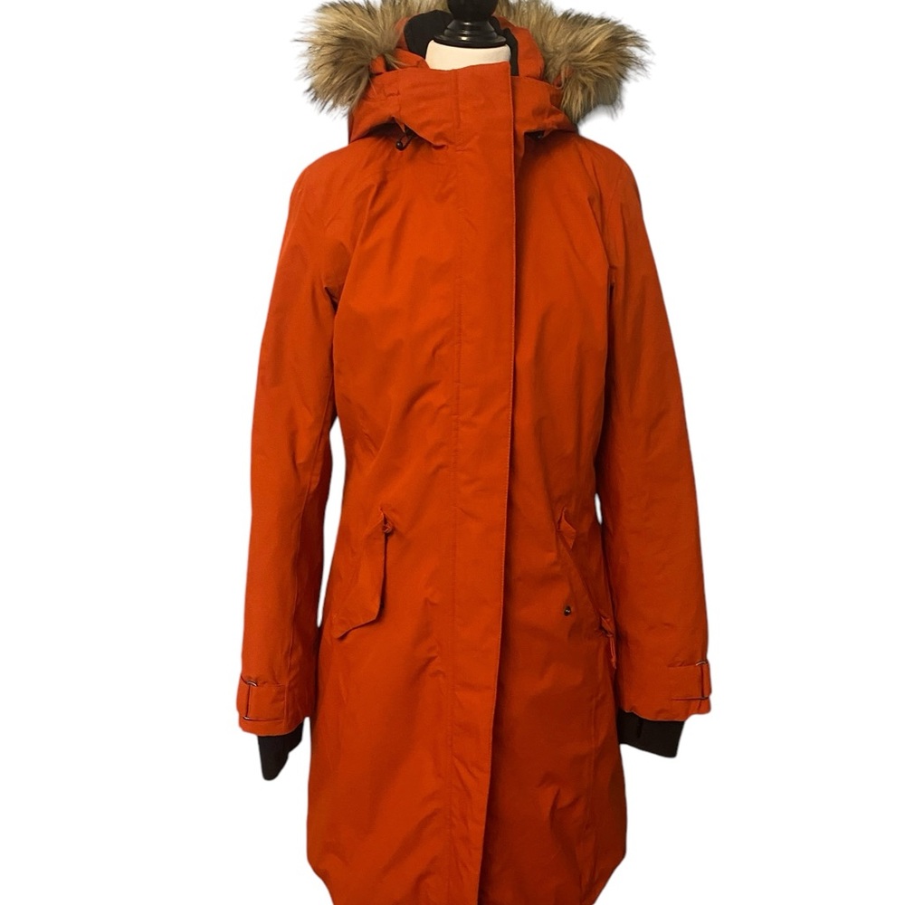 L.L. Bean orange down filled winter parka